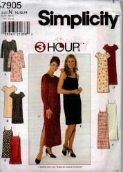 7905 EZ 3 HR DRESS,SLIP DRESS SLVS OR NOT PATTERN 4-8,10-14
